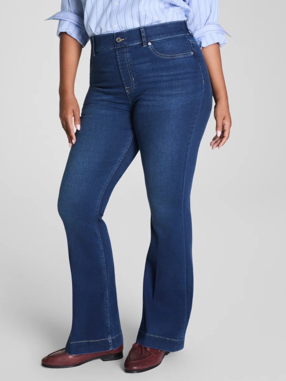 Spanx SPANXshape EveryWear Pull-On Flare Jeans W2521 Plus Size 1X Tall